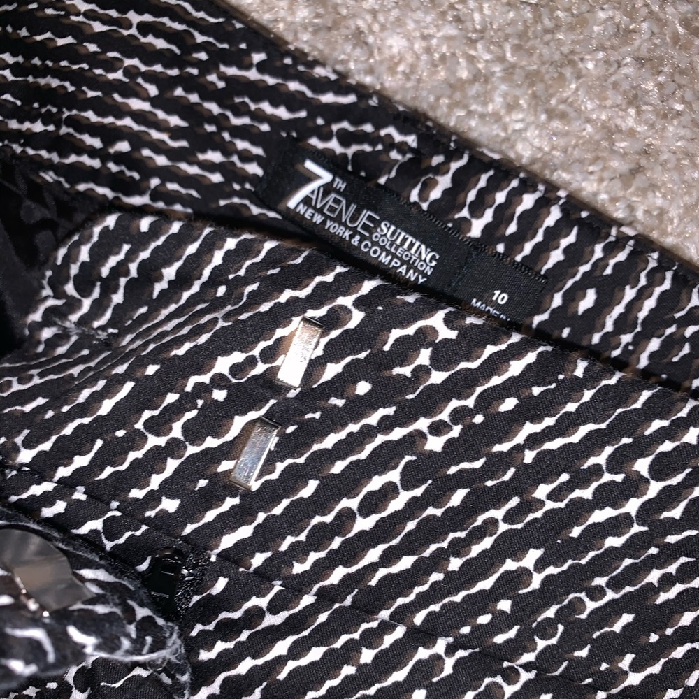 7th Avenue NY & Company Black & White shorts sz 10 - Picture 4 of 7